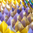Textile fabric rolls display