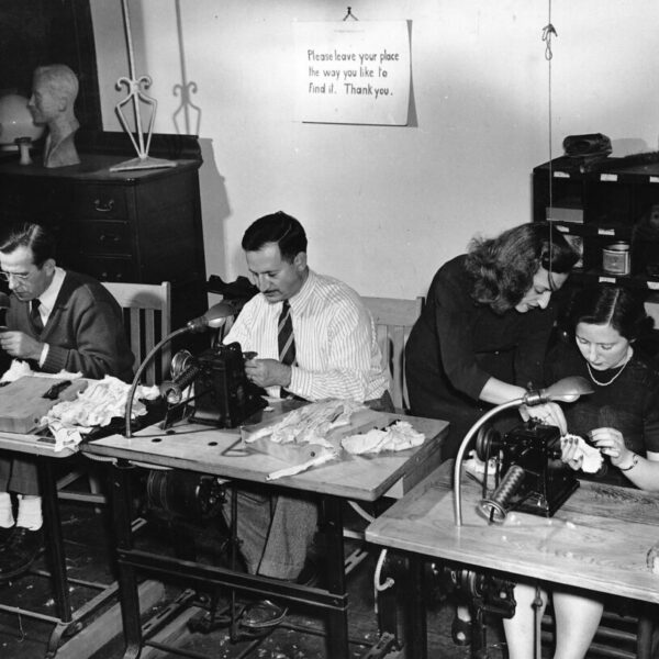 Sewing training session